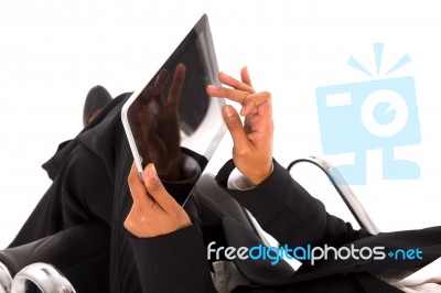 Businesswoman With Tablet Stock Photo