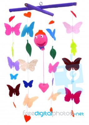 Butterflies And Balloon Stock Photo