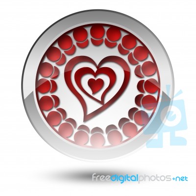 Button Heart Stock Image