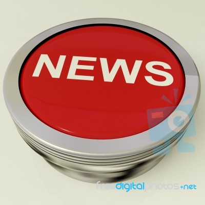 Button With News Text Stock Image