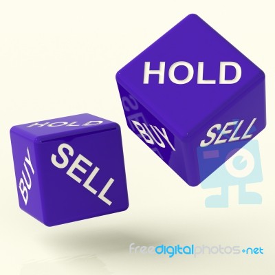 Buy Hold And Sell Dice Stock Image