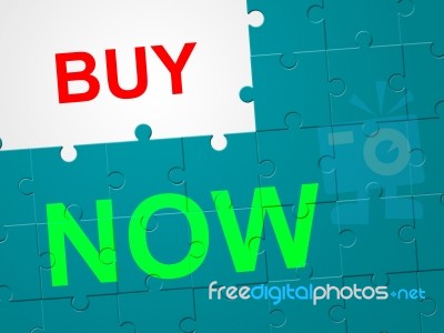 Buy Now Indicates At This Time And Bought Stock Image