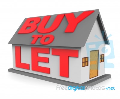 Buy To Let Indicates Real Estate And Apartment 3d Rendering Stock Image