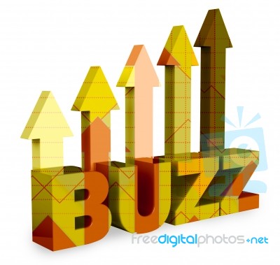 Buzz Arrows Represents Public Relations 3d Rendering Stock Image