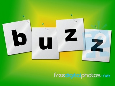 Buzz Word Indicates Public Relations And Publicity Stock Image