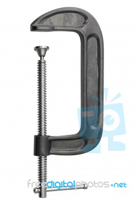 C Clamp Clipping Part Stock Photo