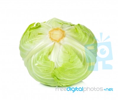 Cabbage Isolated On The White Background Stock Photo