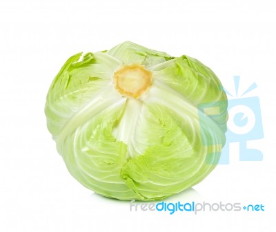 Cabbage Isolated On The White Background Stock Photo