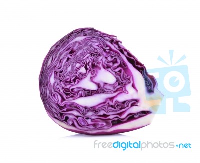 Cabbage Isolated Over A White Background Stock Photo