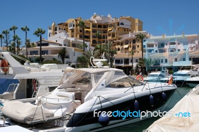 Cabo Pino, Andalucia/spain - July 2 : Boats In The Marina At Cab… Stock Photo