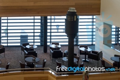 Cafe In The Millennium Centre In Cardiff Stock Photo