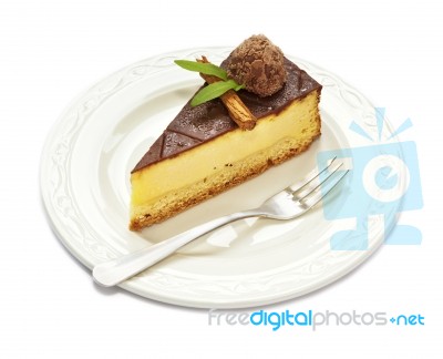 Cake On Plate Stock Photo