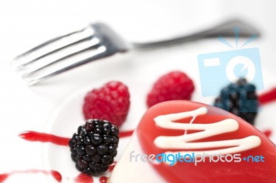 Cake With Berries Stock Photo