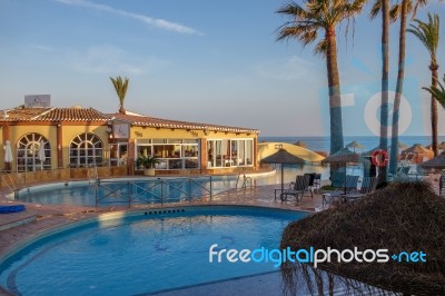 Calahonda, Andalucia/spain - May 8 : Evening Sunshine At Dona Lo… Stock Photo