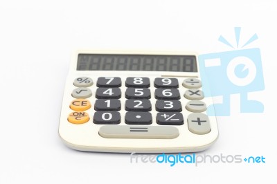 Calculator Isolated On White Background Stock Photo