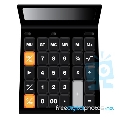 Calculator Isolated On White Background Stock Image