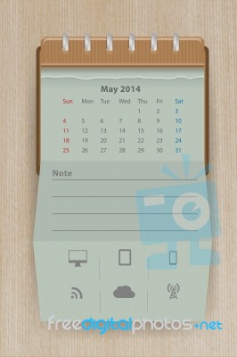 Calendar May 2014 Stock Image