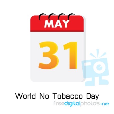 Calender 31 May World No Tobacco Day Stock Image