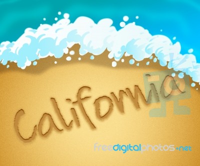 California Holiday Means Beach Getaway In America Stock Image