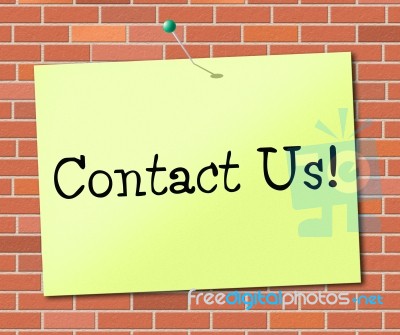 Call Us Indicates Chat Phone And Telephone Stock Image