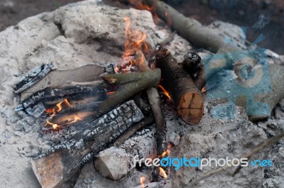 Campfire Stock Photo