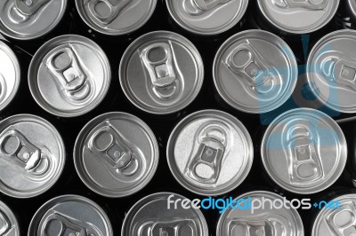 Can Lids Stock Photo