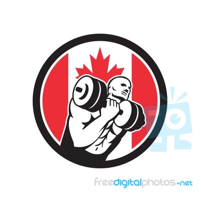 Canadian Gym Circuit Canada Flag Icon Stock Image