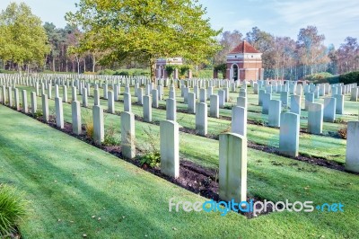 Canadian War Cemetery In Holland Stock Photo