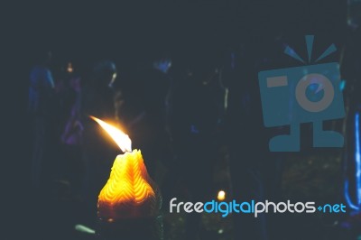 Candle Of Faith Stock Photo