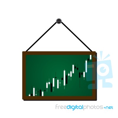 Candle Stick Graph Stock Market Board Stock Image