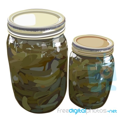 Canned Sweet Pickles Stock Image