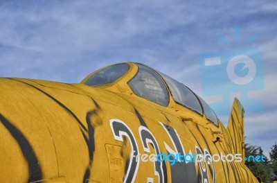 Canopy Of A Retired Jet Fighter Stock Photo