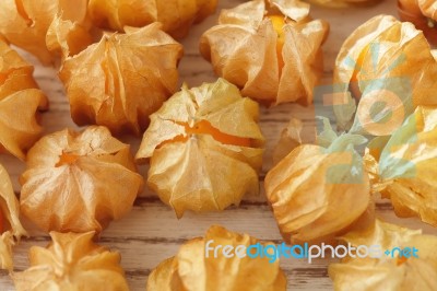 Cape Gooseberry Physalis Fruit Ground Cherry Organic Food Vegetabl Stock Photo