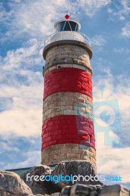 Cape Moreton Lighthouse On The North Part Of Moreton Island Stock Photo