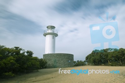 Cape Tourville Lighthouse Stock Photo