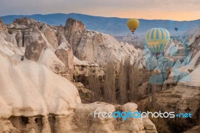 Cappadocia Balloons Stock Photo