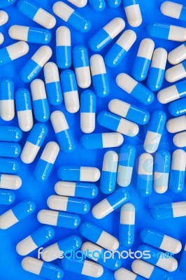 Capsule Pills Background Stock Photo