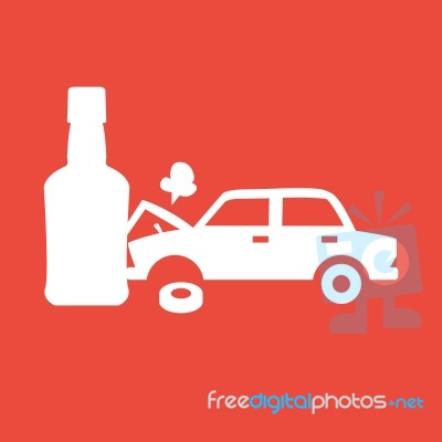 Car Crash On A Bottle Stock Image