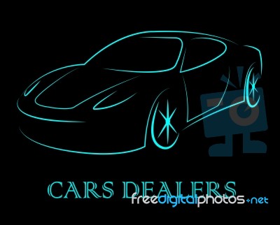 Car Dealers Indicates Business Organisation And Automobile Stock Image