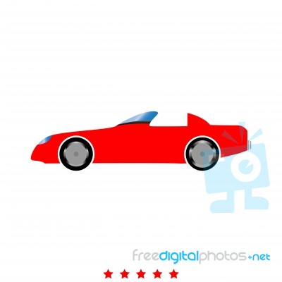 Car Icon .  Flat Style Stock Image