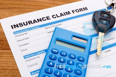 Car Insurance Claim Stock Photo