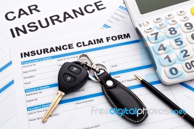 Car Insurance Claim Concept Stock Photo