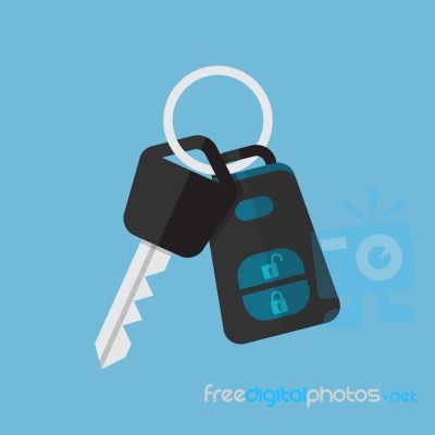 Car Key And Alarm System Stock Image