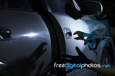 Car Thief Stock Photo