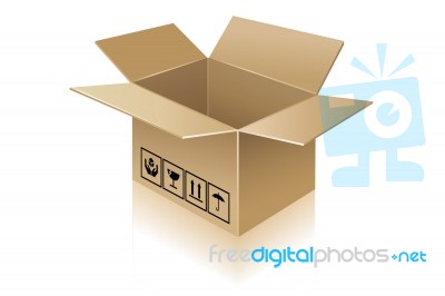 Cardboard Box Stock Photo