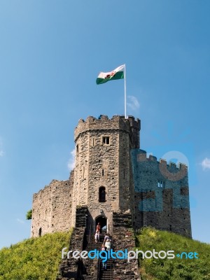Cardiff, Wales - June 8 : The Keep At Cardiff Castle In Cardiff Stock Photo