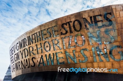 Cardiff/uk - August 27 : Millennium Centre In Cardiff On August Stock Photo