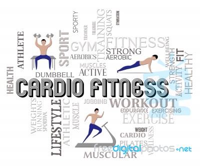 Cardio Fitness Indicates Physical Activity And Cardiogram Stock Image