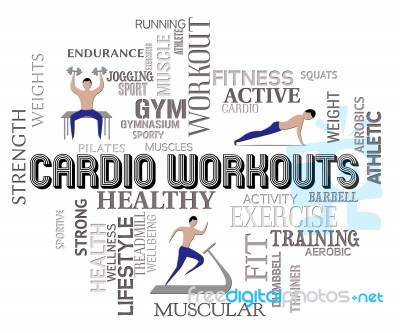 Cardio Workouts Shows Getting Fit And Beat Stock Image