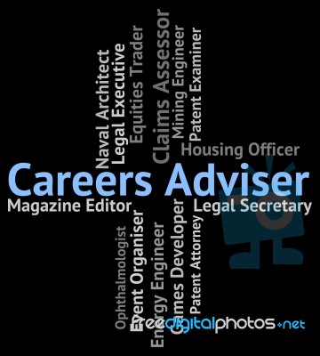 Careers Adviser Representing Advising Jobs And Instructor Stock Image